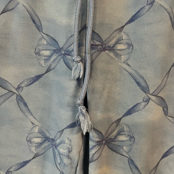 LoveShackFancy x Beach Riot Blue Ribbon Sweat Pants size M - Picture 8 of 12